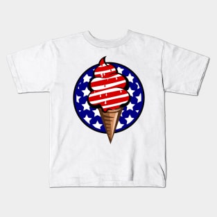 Stars and stripes USA Ice Cream Kids T-Shirt